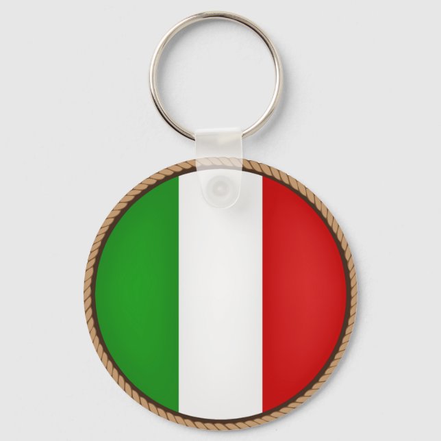 Porte-clés Cool Italie Drapeau Sceau (Recto)