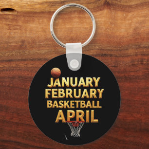 Porte-clés Cool Janvier Février Basketball Avril Designs