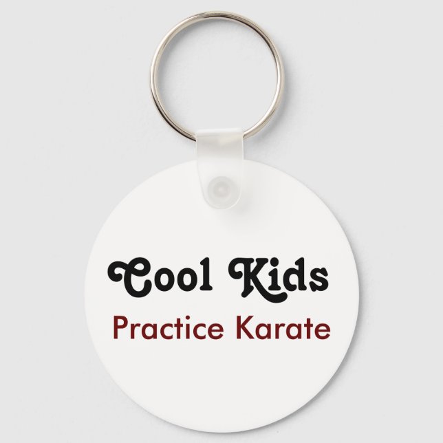 Porte-clés Cool Kids Practice Karaté (Recto)