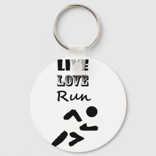 Porte-clés Cool Live Love Run Runners Art Design