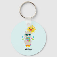 Cool Llama et souriant Kawaii Sun