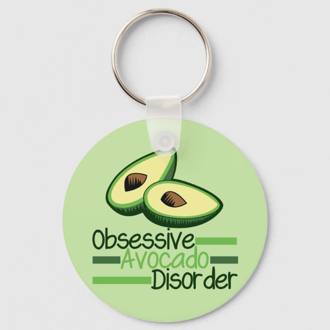 Porte-clés Cool Obsessionnel Avocado Disorder Green (Recto)