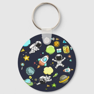 Porte-clés Cool Outer Space Theme - Astronauts & Rocket Ships