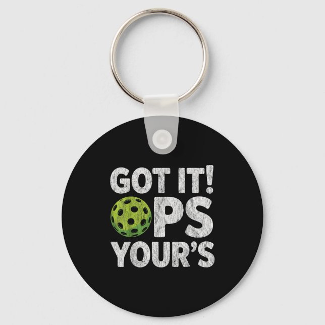 Porte-clés Cool pickleball drôle compris ops votre  (Recto)