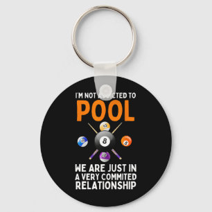 Porte-clés Cool Pool Art Pour Hommes Femmes Garçons Billard 8