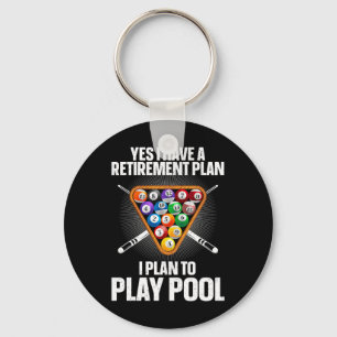 Porte-clés Cool Pool Conception Pour Hommes Femmes Billard Lo