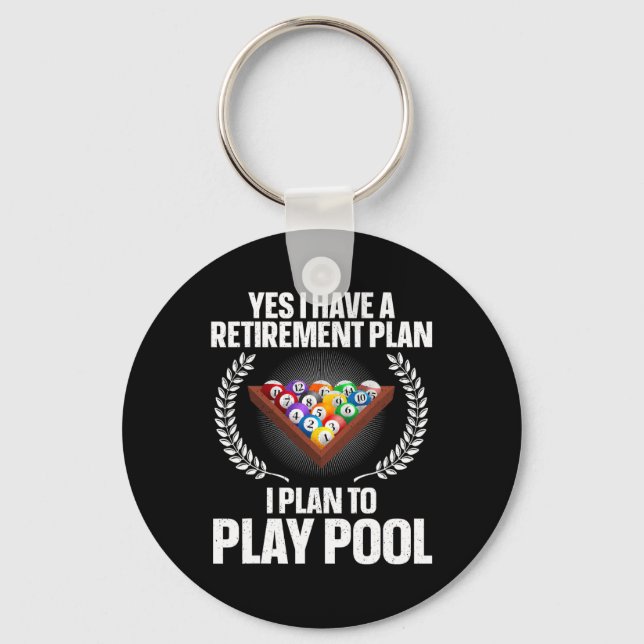 Porte-clés Cool Pool Conception Pour Hommes Femmes Billard Lo (Recto)