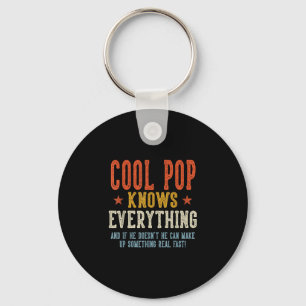Porte-clés Cool pop sait tout rétro de la fête des pères