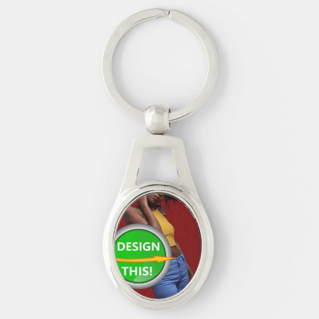 Porte-clés COOL ! Porte - clé - Métal Premium - Design ovale (Devant)