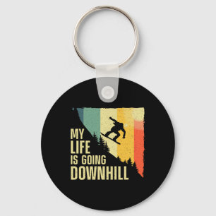 Porte-clés Cool Snowboard Art Pour Hommes Femme Planche À Nei