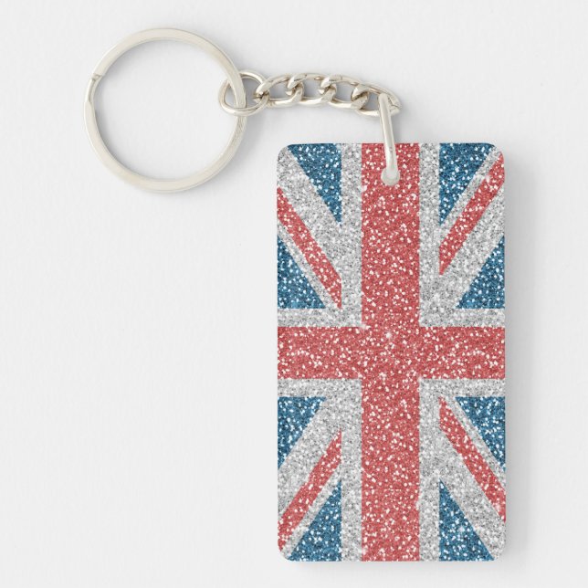 Porte-clés Cool tendance Royaume-Uni Union Jack drapeau fauss (Devant)