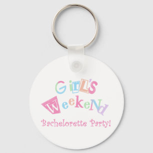 Porte-clés Cool Texte Filles Week-end Bachelorette Party