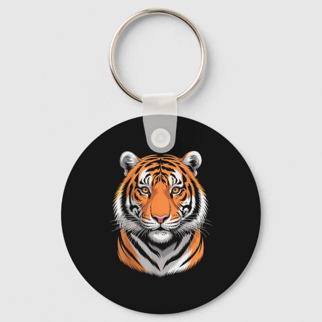 Porte-clés Cool Tiger Design For Men Women Siberian Tiger Lov (Recto)