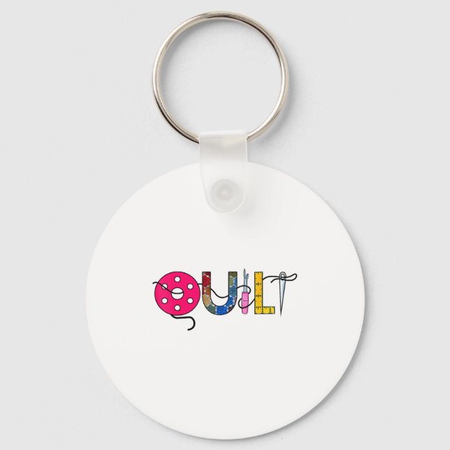 Porte-clés Cool Womens Quilt Quilting Sewing Hobby Crafter Gi (Recto)