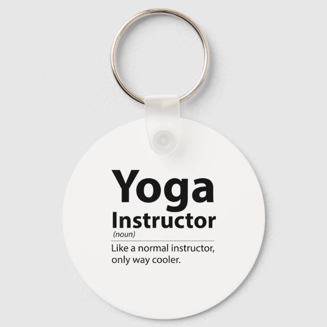 Porte-clés Cool Yoga Instructor Definition Funny Yoga Lover  (Recto)