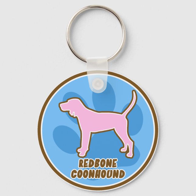 Porte-clés Coonhound Redbone tendance (Recto)