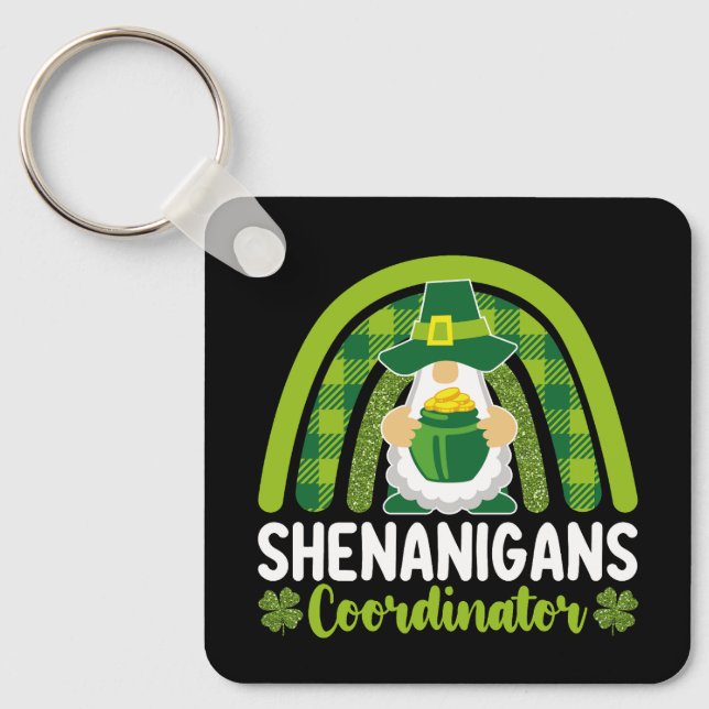 Porte-clés Coordonnateur de Shenanigans Gnomes St Patrick's D (Recto)