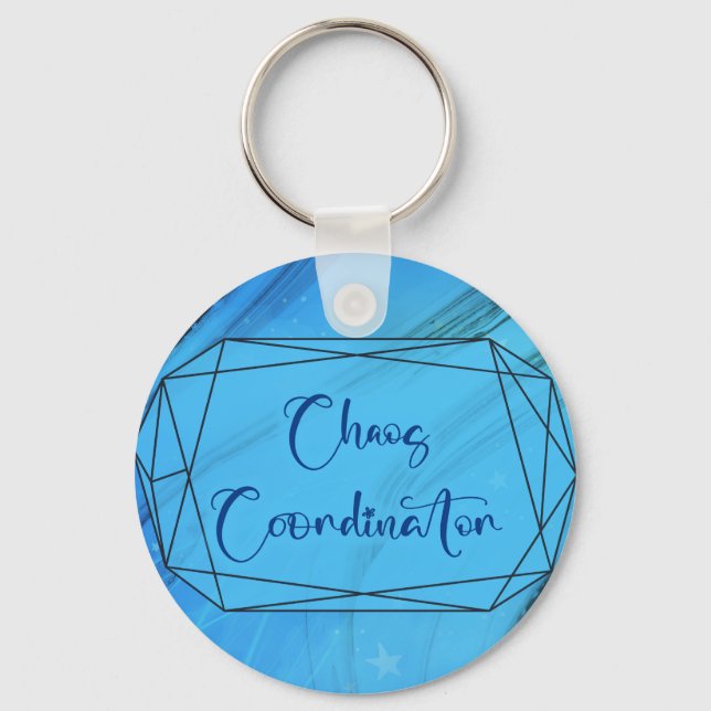 Porte-clés Coordonnateur du chaos (bleu) (Recto)