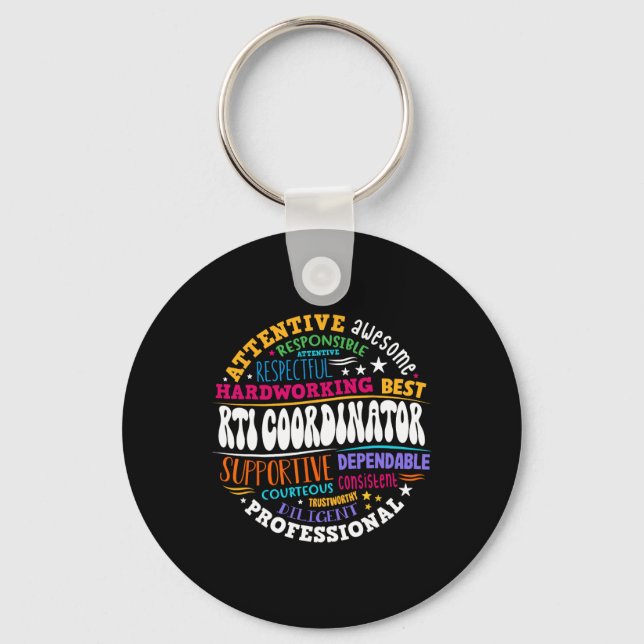 Porte-clés Coordonnateur Rti Enseignant d'intervention Équipe (Recto)