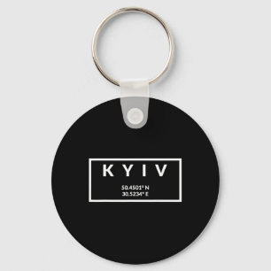Porte-clés Coordonnées de la capitale de l'Ukraine - Kyiv 1