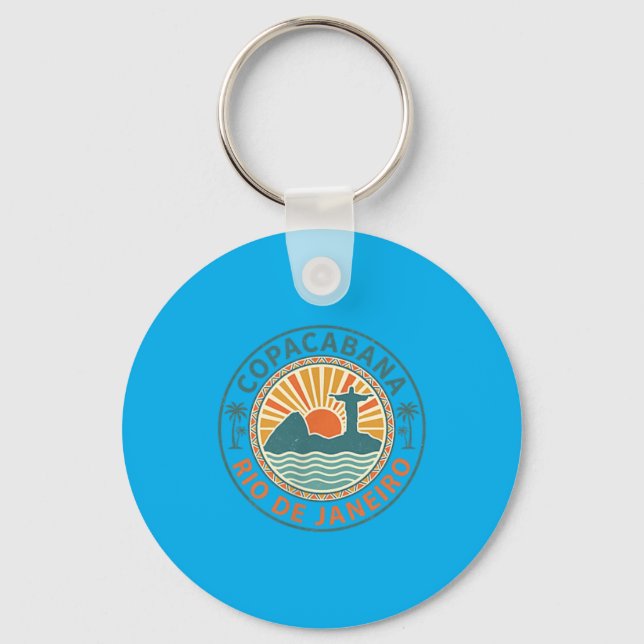 Porte-clés Copacabana Rio de Janeiro Brésil Plage Rétro (Recto)