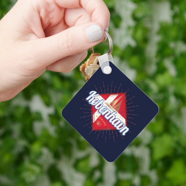 Porte-clés Copenhague capitale Danemark Retro voilier (main)