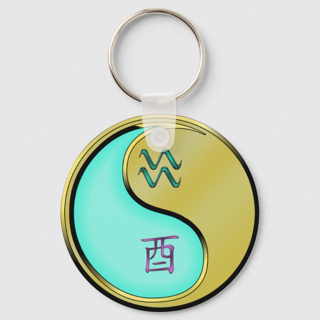 Porte-clés Coq Aquarius & Metal (Recto)