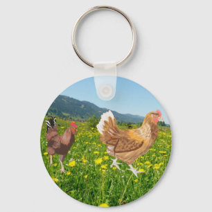 Porte-clés Coq et Poule 2