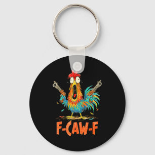 Porte-clés Coq F-caw-f Drôle D'oiseau Fcaw-f Poule Chuchoteus