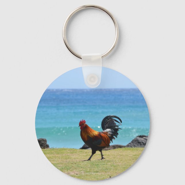 Porte-clés Coq Kauai (Recto)