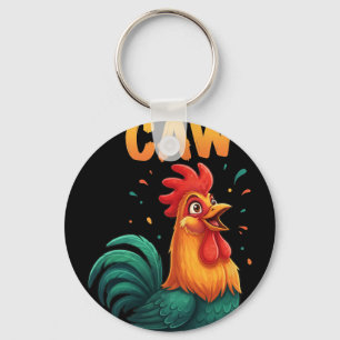 Porte-clés Coq poulet ferme animal drôle amateur de basse-cou