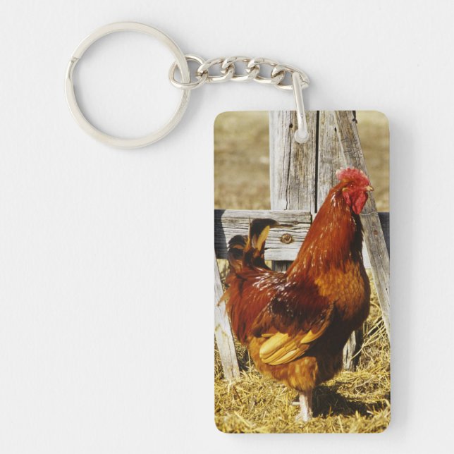Porte-clés Coq Rhode Island Red (Devant)