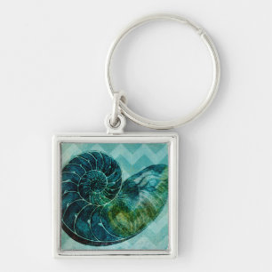 Porte-clés Coque spirale Turquoise
