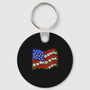 Porte-clés Coquelicot drapeau américain souvenir 4 juillet