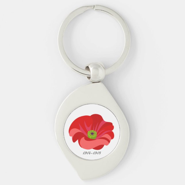 Porte-clés Coquelicot rouge (Devant)