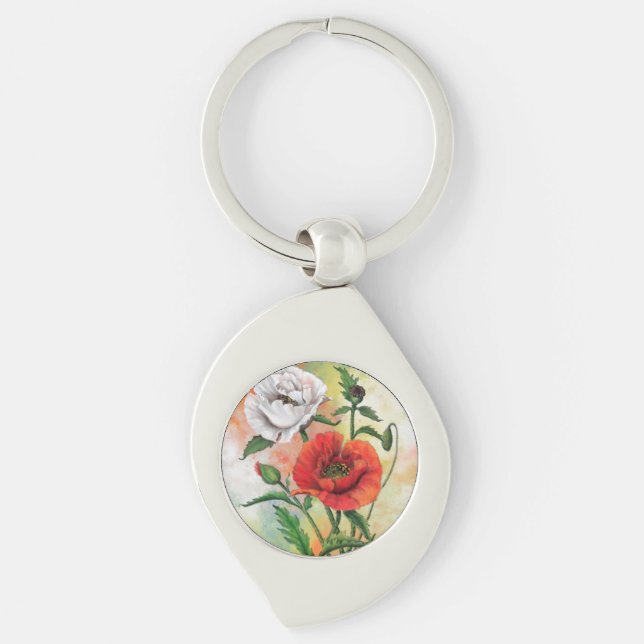 Porte-clés Coquelicots (Devant)