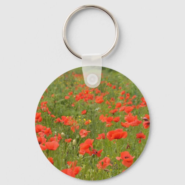 Porte-clés Coquelicots rouges dans le champ (Recto)