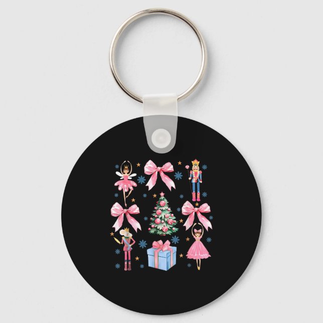 Porte-clés Coquette Bow Christmas Nutcracker Ballet Festive W (Recto)