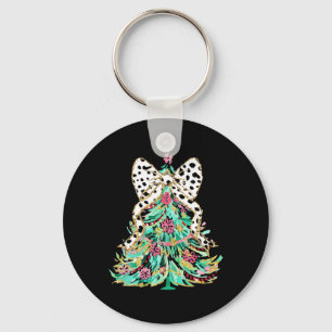 Porte-clés Coquette Bow Colorée Arbre de Noël Fille Fête