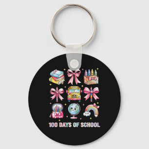 Porte-clés Coquette Bow Enseignant Étudiant 100 Jours D'École
