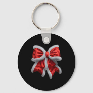 Porte-clés Coquette Bow Rouge Pour Noël Père Noël Noël Noël B