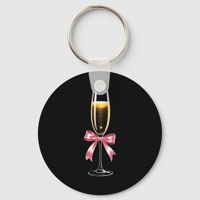 Porte-clés Coquette Champagne Gl Happy New Year 2026 Party Wo (Recto)