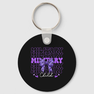 Porte-clés Coquette Enfant Militaire Bow Purple Up Camo Kids