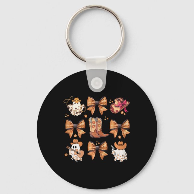 Porte-clés Coquette Halloween Citrouille Bow Coquette Bow Coq (Recto)