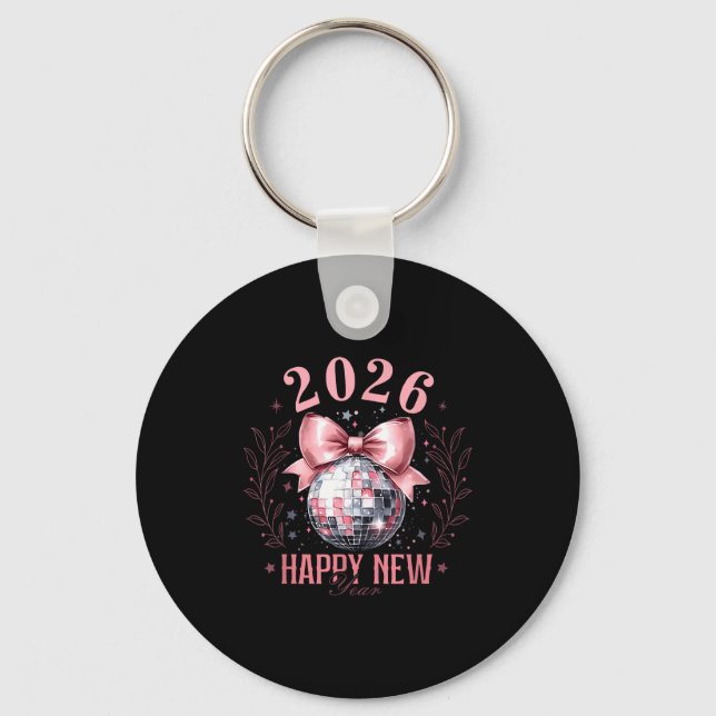 Porte-clés Coquette Happy New Year Party 2026 Family Women Gi (Recto)
