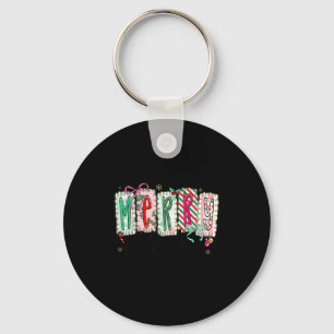 Porte-clés Coquette Préparée Joyeux Noël Coquette Fille au Nœ