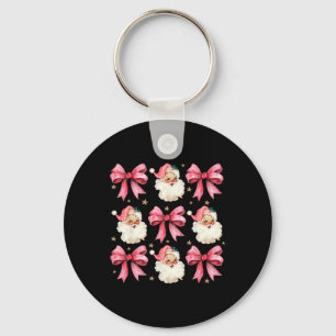 Porte-clés Coquette Rose Bows mignonne Père Noël Fille de Noë