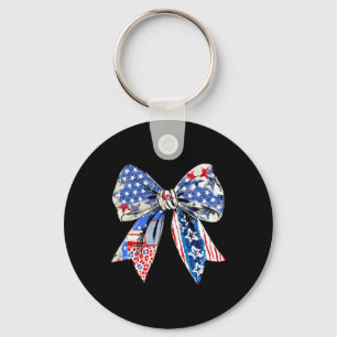 Porte-clés Coquette Rouge Blanc Et Bleu Patriotique Vaches Re