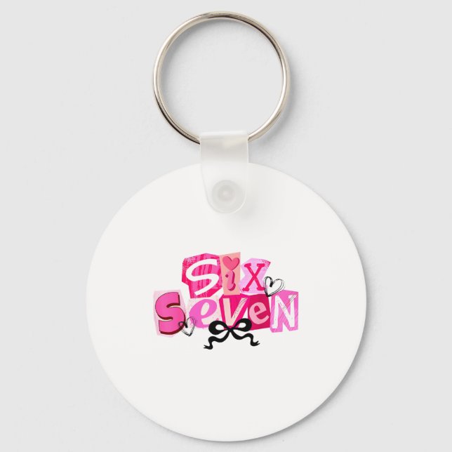 Porte-clés Coquette Six Seven Saint-Valentin Citation Drôle 6 (Recto)