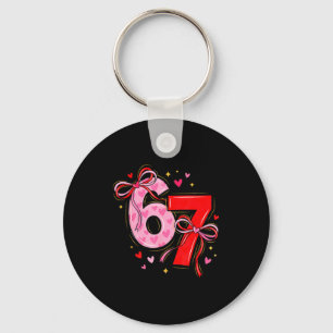 Porte-clés Coquette Valentine 67 Six Seven Cœur Arc Valentin
